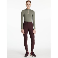 Pantalon d’équitation fond silicone Young Rider LeMieux Izzy Damson Violet