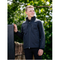 Veste d’équitation imperméable Team Young Rider pour garçons noire Veste d’équitation imperméable Team Young Rider pour garçons noire