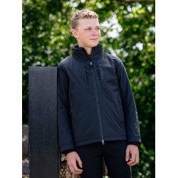 Veste d’équitation imperméable Team Young Rider pour garçons noire Veste d’équitation imperméable Team Young Rider pour garçons noire