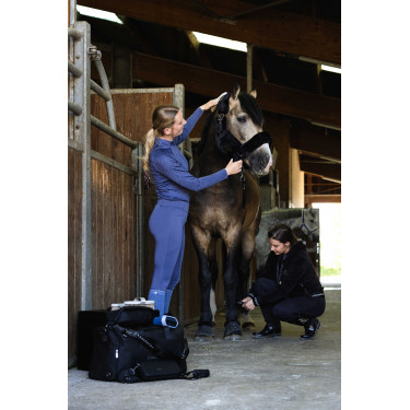 Baselayer Je t'aime Equithème Sabine femme Bleu / gris