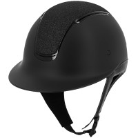 Casque Equithème Soazy Mat Crystal fabric Noir brillant Casque Equithème Soazy Mat Crystal fabric Noir brillant