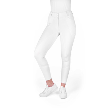 Pantalon Je t'aime Equithème Elsa femme Blanc
