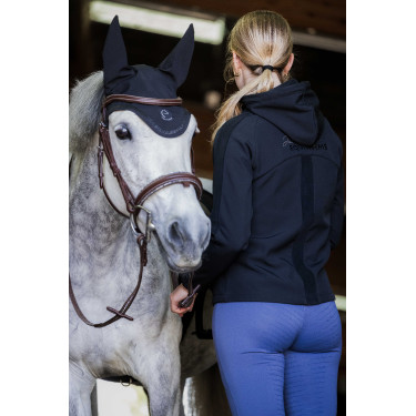 Pantalon Je t'aime Equithème Elsa femme Gris / bleu Pantalon Je t'aime Equithème Elsa femme Gris / bleu