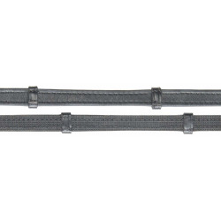 Rênes Softy caoutchouc Hunter arrêtoirs cuir T de T Noir Rênes Softy caoutchouc Hunter arrêtoirs cuir T de T Noir