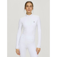 Polo de concours Tommy Hilfiger Equestrian hiver Verona femme manches longues Blanc optic Polo de concours Tommy Hilfiger Equestrian hiver Verona femme manches longues Blanc optic