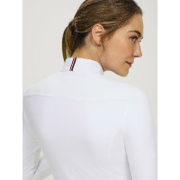 Polo de concours Tommy Hilfiger Equestrian hiver Verona femme manches longues Blanc optic Polo de concours Tommy Hilfiger Equestrian hiver Verona femme manches longues Blanc optic