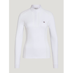 Polo de concours Tommy Hilfiger Equestrian hiver Verona femme manches longues Blanc optic Polo de concours Tommy Hilfiger Equestrian hiver Verona femme manches longues Blanc optic