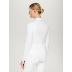 Polo de concours Tommy Hilfiger Equestrian New Jersey manches longues femme Blanc optic