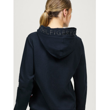 Sweat à capuche Tommy Hilfiger Equestrian Strass Laurens femme Sweat à capuche Tommy Hilfiger Equestrian Strass Laurens femme