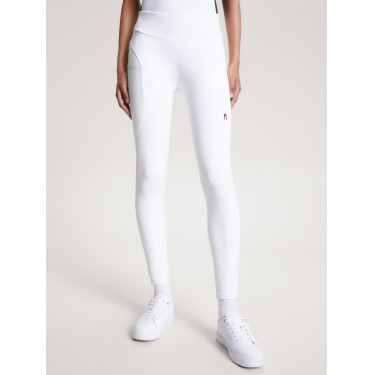 Legging Tommy Hilfiger Equestrian Elmira femme full grip Blanc optique