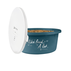 Mangeoire XL avec couvercle Waldhausen Bleu pétrole Mangeoire XL avec couvercle Waldhausen Bleu pétrole