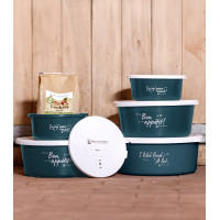 Mangeoire XL avec couvercle Waldhausen Bleu pétrole