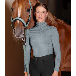 T-shirt zippé ELT fonctionnel Milano Bleu argenté