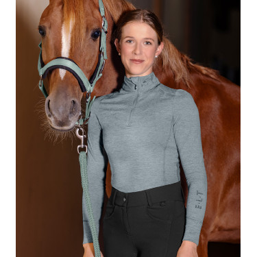 T-shirt zippé ELT fonctionnel Milano Bleu argenté