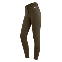 Pantalon d'équitation ELT Mathilda Glam taille haute Brun vert