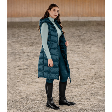 Gilet long et léger ELT Ostende Bleu pétrole