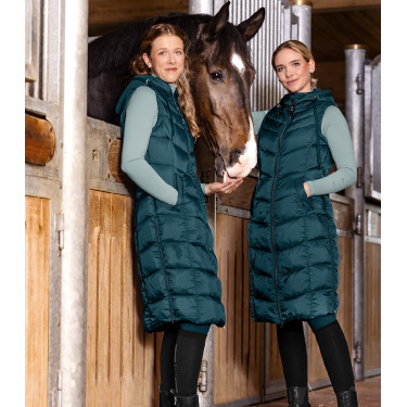 Gilet long et léger ELT Ostende Bleu pétrole