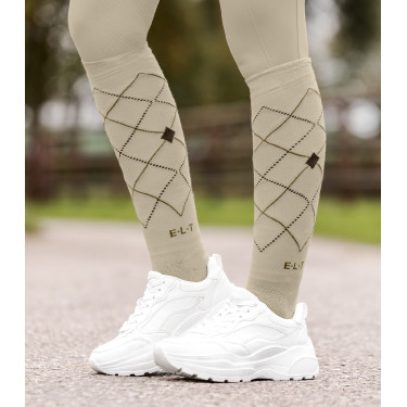 Chaussettes d'équitation ELT Argyle Gris beige