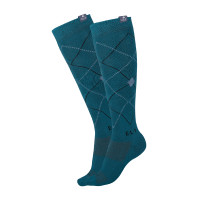 Chaussettes d'équitation ELT Argyle Noir / bleu pierre