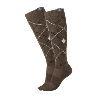 Chaussettes d'équitation ELT Argyle Noir / bleu pierre