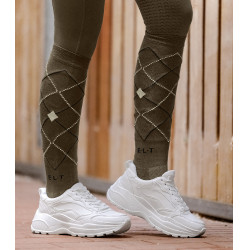 Chaussettes d'équitation ELT Argyle Brun vert Marron