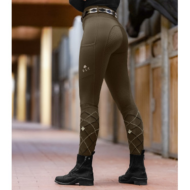 Chaussettes d'équitation ELT Argyle Brun vert Marron