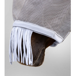 Masque anti-mouche Waldhausen Premium protection oreilles et chanfrein arceaux Gris argent