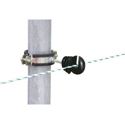 Bride de fixation pour piquets ronds Kerbl Noir