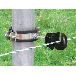 Bride de fixation pour piquets ronds Kerbl Noir