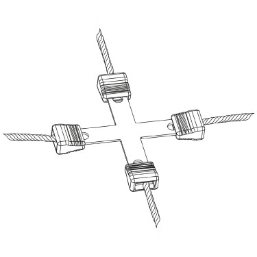 Connecteur croisé pour fil Litzclip® AKO Connecteur croisé pour fil Litzclip® AKO