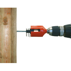 Embout de vissage pour isolateur annulaire et à clip AKO Rouge