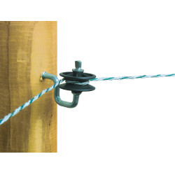 Isolateur d’angle pour fil et cordelette AKO Noir Isolateur d’angle pour fil et cordelette AKO Noir