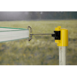 Isolateur de tête, solution d'angle pour ruban / cordelette T-Post AKO Jaune Isolateur de tête, solution d'angle pour ruban / cordelette T-Post AKO Jaune