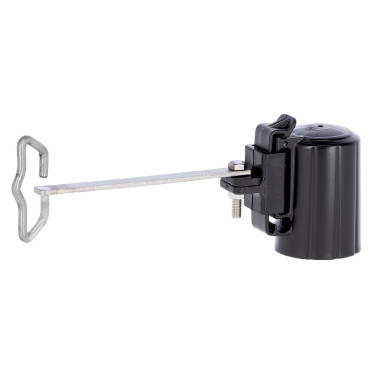 Isolateur de tête, solution d'angle pour ruban / cordelette T-Post AKO Noir Isolateur de tête, solution d'angle pour ruban / cordelette T-Post AKO Noir
