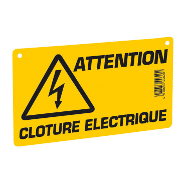 Plaque de signalisation – Attention clôture électrique ! AKO Plaque de signalisation – Attention clôture électrique ! AKO