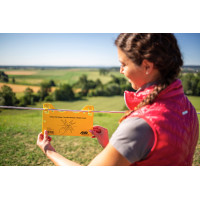 Plaque de signalisation – Attention clôture électrique ! AKO Jaune