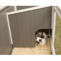 Poulailler en plastique ECO Samy Kerbl Hobbyfarming Blanc / gris Poulailler en plastique ECO Samy Kerbl Hobbyfarming Blanc / gris