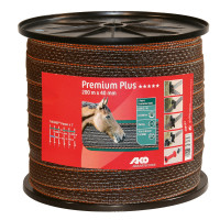 Ruban de clôture Premium Plus AKO Marron / orange Ruban de clôture Premium Plus AKO Marron / orange