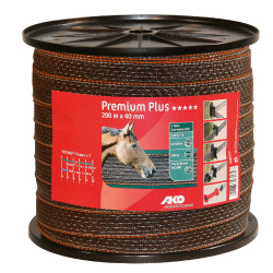 Ruban de clôture Premium Plus AKO Marron / orange Ruban de clôture Premium Plus AKO Marron / orange