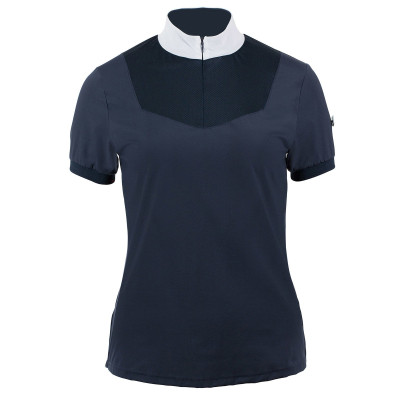 Polo technique Horze Taylor femme Bleu marine