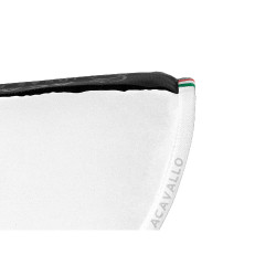 Amortisseur poches configurables et pad Piuma WFS en suède plat Acavallo Blanc