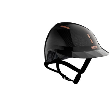 Casque d'équitation NACA Gravity S carbone Carbone noir brillant / rose gold Casque d'équitation NACA Gravity S carbone Carbone noir brillant / rose gold