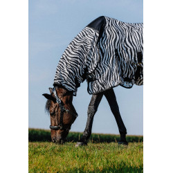 Chemise Riding World Belly Mesh Combo Noir / blanc motif zèbre Motifs