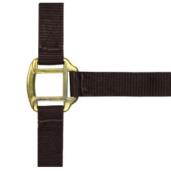 Licol nylon doublé cuir Norton Marron