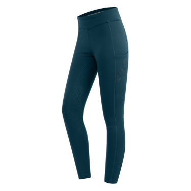 Legging d'équitation thermique ELT Rica en polaire bouclette enfant Bleu pétrole