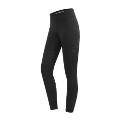 Legging d'équitation thermique ELT Rica en polaire bouclette femme Noir Legging d'équitation thermique ELT Rica en polaire bouclette femme Noir