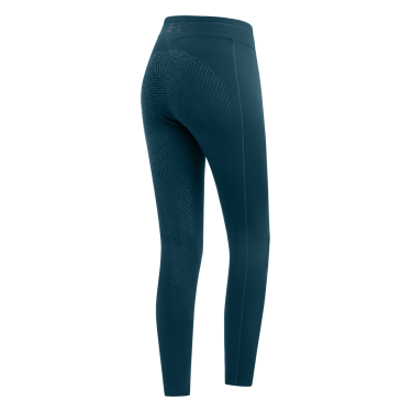 Legging d'équitation thermique ELT Rica en polaire bouclette femme Bleu pétrole