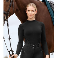 T-shirt technique ELT en maille 3D Richmond manches longues femme Noir T-shirt technique ELT en maille 3D Richmond manches longues femme Noir