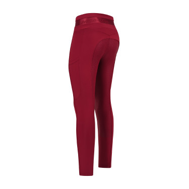 Legging d'équitation Euro-Star Impress FullGrip Amarante Rouge