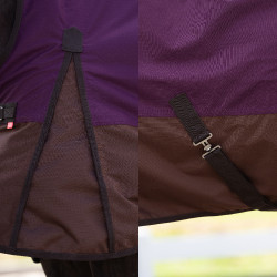Couverture d'extérieur Imperial Riding Customized High Neck 300g 600D Bordeaux / marron clair
